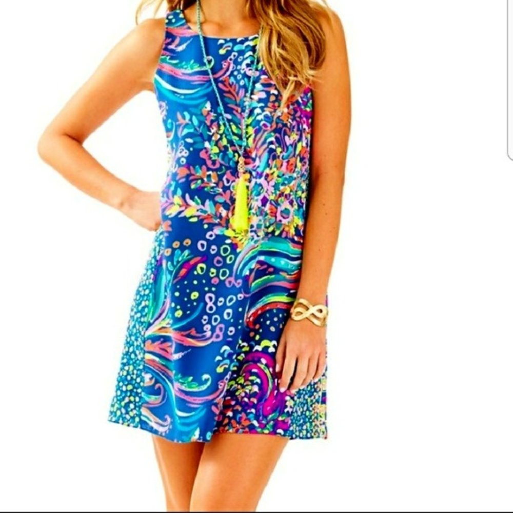 Lilly Pulitzer Jackie Silk Shift Beach Loot